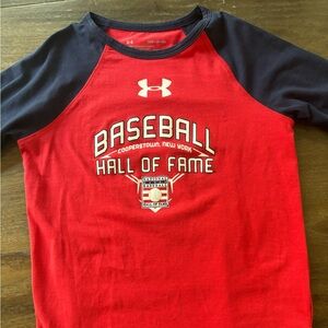 Baseball Hall of Fame 3/4 sleeve tee .